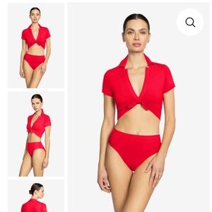NWT Robin Piccone Ava T-shirt Bikini top